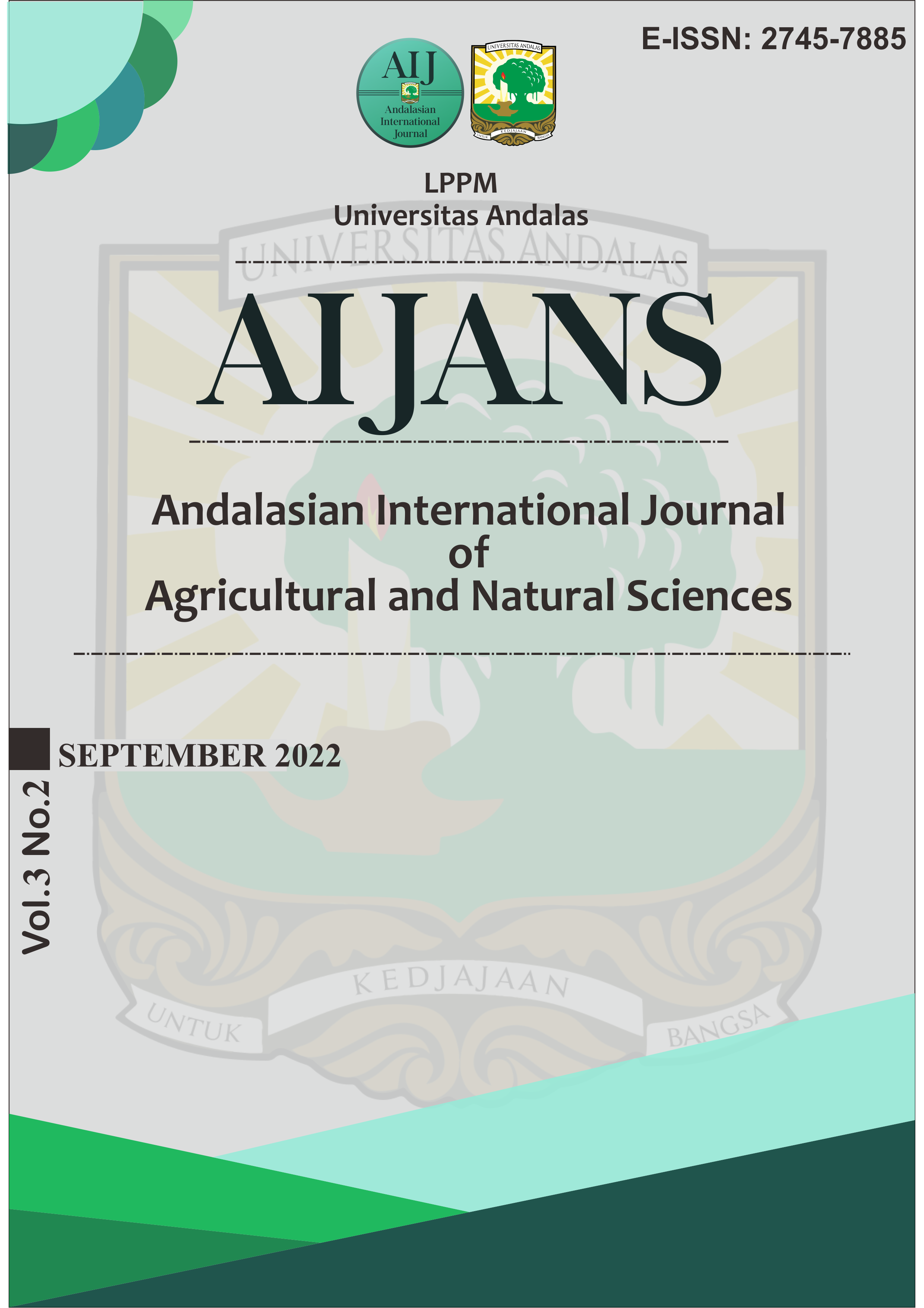 					View Vol. 3 No. 02 (2022): Andalasian International Journal of Agricultural and Natural Sciences
				